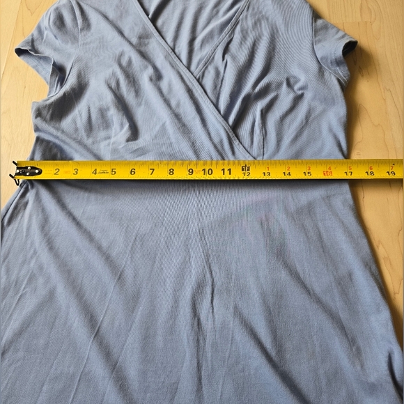 Eileen Fisher Cotton Jersey Stretch Empire Waist Hi Low Dress Size Medium - Picture 9 of 12